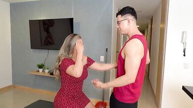 My Stepmom wants me to fuck her big ass while she groans