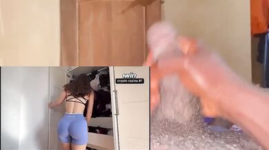 Roommate destroys my tight pussy with brutal creampie