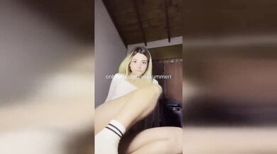 Petite teen stomach bulge ruined by massive cock best porn