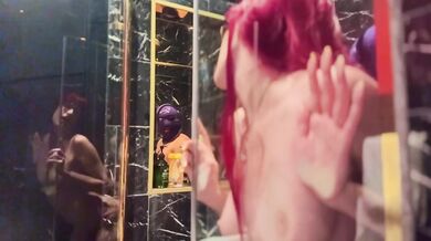 Tall German goddess destroyed at Berlin bar public pickup facial cumshot hotel balcony