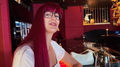 Tall German goddess destroyed at Berlin bar public pickup facial cumshot hotel balcony