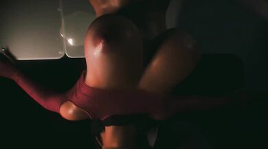Brunette deepthroats huge cock then gets creampie filled pussy