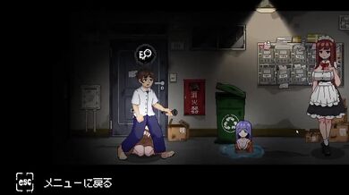 Trapped in a pixel hentai mansion Gushing creampie ecchi ride