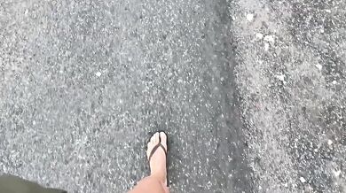 Busty tourist gets her bushes pounded raw by cock hungry italian