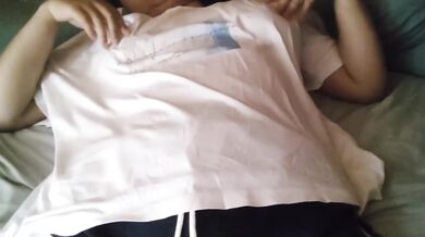 Nipple masturbation while electric massage machine teases crotch japanese girl