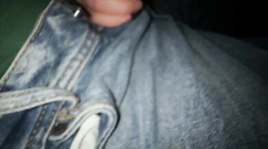 Public blowjob to a stranger in the car masked smoking cum in condom