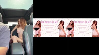 British redhead in car gets stripped down by hungry passenger