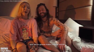 Behind the scenes raw consent talk pre scene with Gigi Bliss reality blowjob