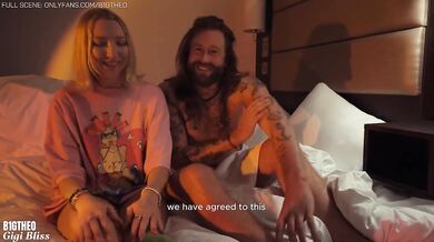 Behind the scenes raw consent talk pre scene with Gigi Bliss reality blowjob