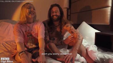 Behind the scenes raw consent talk pre scene with Gigi Bliss reality blowjob