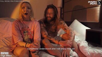 Behind the scenes raw consent talk pre scene with Gigi Bliss reality blowjob