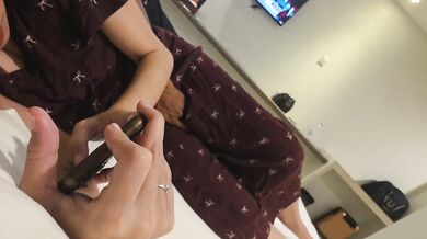 Blonde Asian stepmom pussy gets filled till it drips