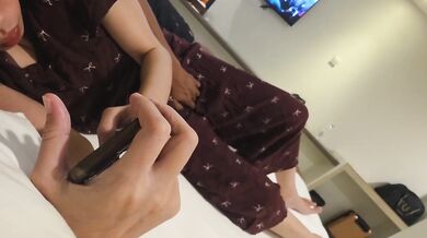 Blonde Asian stepmom pussy gets filled till it drips