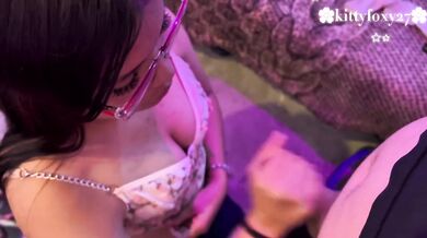 Intense blowjob session with huge Latina ass rubbing model