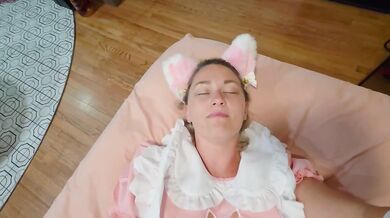 Stepdaughter destroys stepfather in tight anime outfit creampie