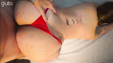 Brazilian beauty destroyed by big cock creampie anal deep and raw