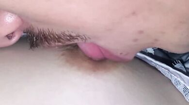 Close up on my sleeping GF’s stiff nipple while she moans in her dream