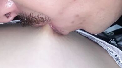 Close up on my sleeping GF’s stiff nipple while she moans in her dream