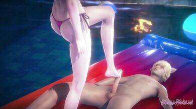 Jinx gets destroyed in the pool raw uncensored hentai