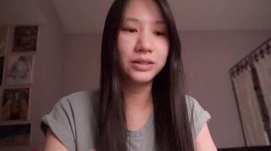 Cute Asian girl ASMR gets drenched lost at sea on a dudes-only boat