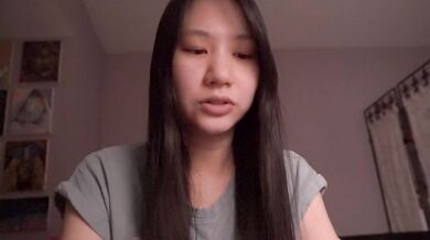 Cute Asian girl ASMR gets drenched lost at sea on a dudes-only boat