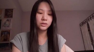 Cute Asian girl ASMR gets drenched lost at sea on a dudes-only boat