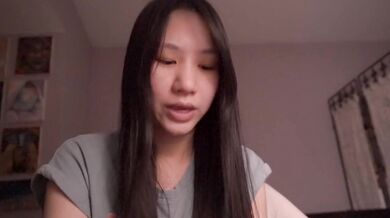 Cute Asian girl ASMR gets drenched lost at sea on a dudes-only boat