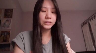 Cute Asian girl ASMR gets drenched lost at sea on a dudes-only boat