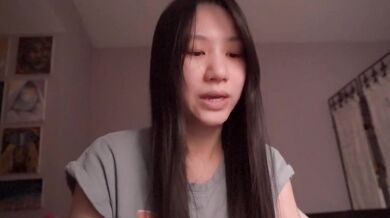 Cute Asian girl ASMR gets drenched lost at sea on a dudes-only boat
