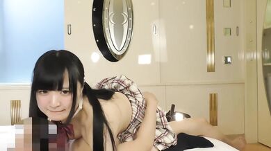 Amateur Japanese schoolgirl POV destroyed by big boobs and creampie