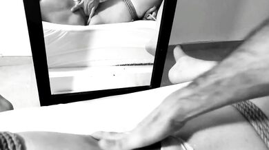 Tied up squirting all over the mirror BOOMING loud Kinktober Katoptronophilia squirt fountain