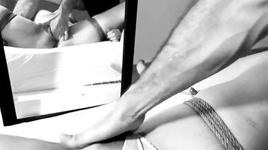 Tied up squirting all over the mirror BOOMING loud Kinktober Katoptronophilia squirt fountain