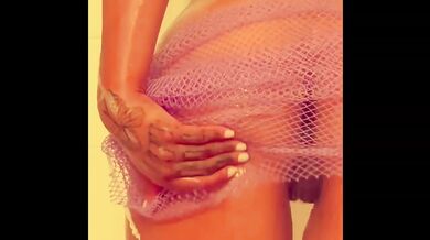 Shower teasing Asian solo doll gets drenched