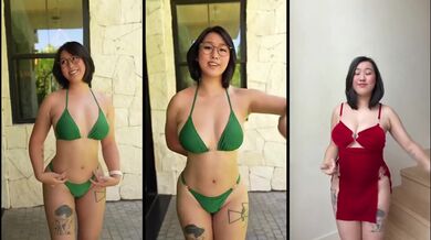 Asian egirl solo thick tits solo cum dripping tiktok compilation