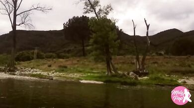 Redhead flashes on river peeing in public while kayaking solo