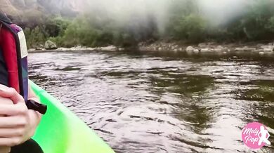 Redhead flashes on river peeing in public while kayaking solo