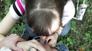 Student sucks me raw in public and swallows every drop
