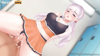 Cheerleader rough fucked until cum in hardcore hentai game