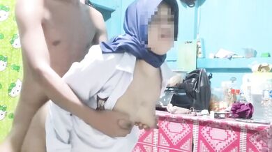 Guru jilbab ngentot siswi SMA bokep Indonesia abg anal HD