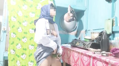 Hijab schoolgirl masturbates till her wet panties drip raw indonesia teen cum