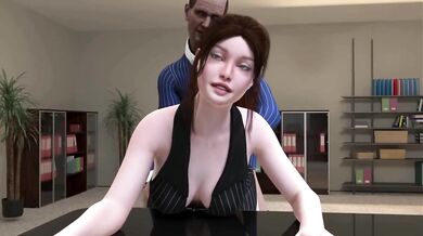 Secretary Gaped Wide by Boss’s Giant Schwanz for Raise