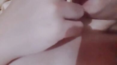 She danced shaking her ginormous ass while fingering her creamy teen pussy for her boyfriend
