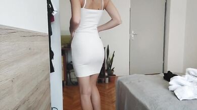 Trying on outfits tight redhead kink solo max pleasure