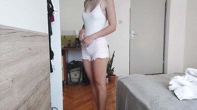 Trying on outfits tight redhead kink solo max pleasure