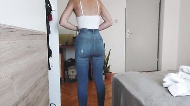 Trying on outfits tight redhead kink solo max pleasure