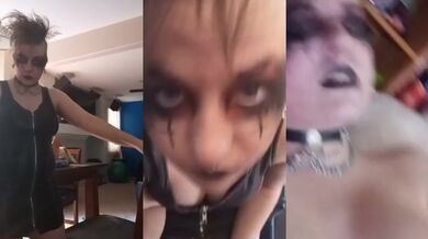 Goth Girl POV Moaning For You While She Rubs Those Feet All Over Herself