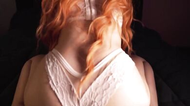 Redhead fingering her tight ass to big cock POV anal fuck