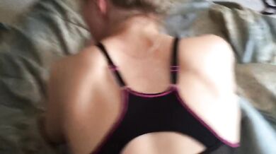 Brutal doggystyle morning quickie her fat ass gets wrecked with cumshot