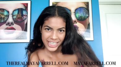 Maya Farrell’s sloppy deepthroat test with his big dildo