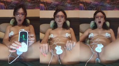 KaityKat4 gets electric shocks on her clit while young lovers watch